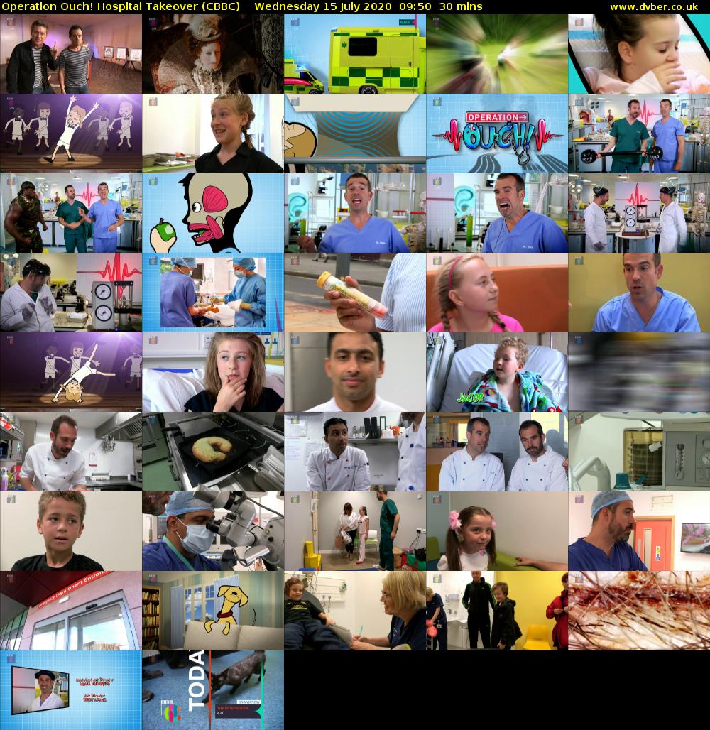 Operation Ouch! Hospital Takeover (CBBC) Wednesday 15 July 2020 09:50 - 10:20