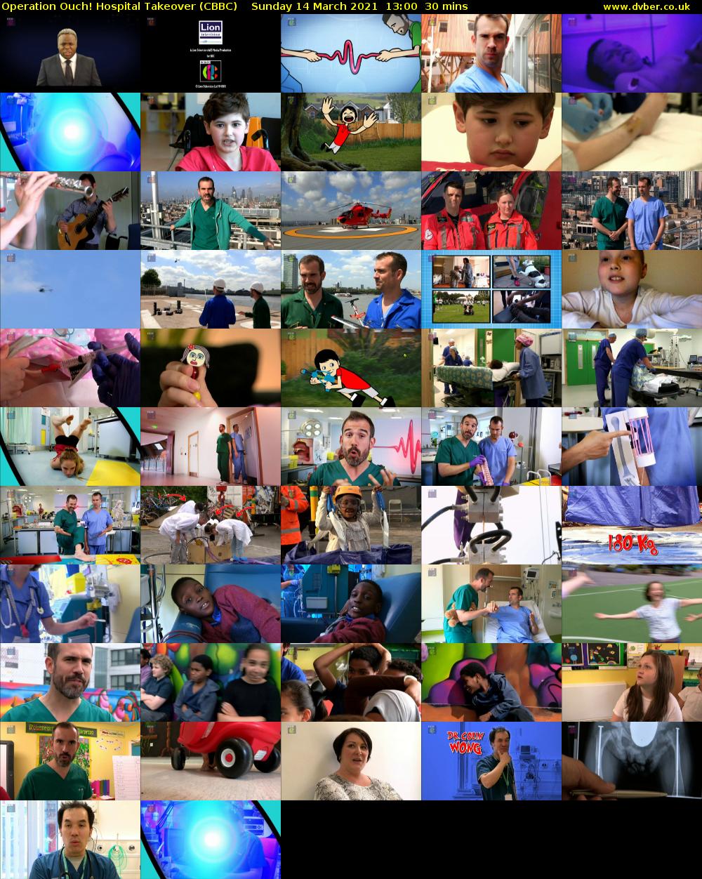 Operation Ouch! Hospital Takeover (CBBC) Sunday 14 March 2021 13:00 - 13:30