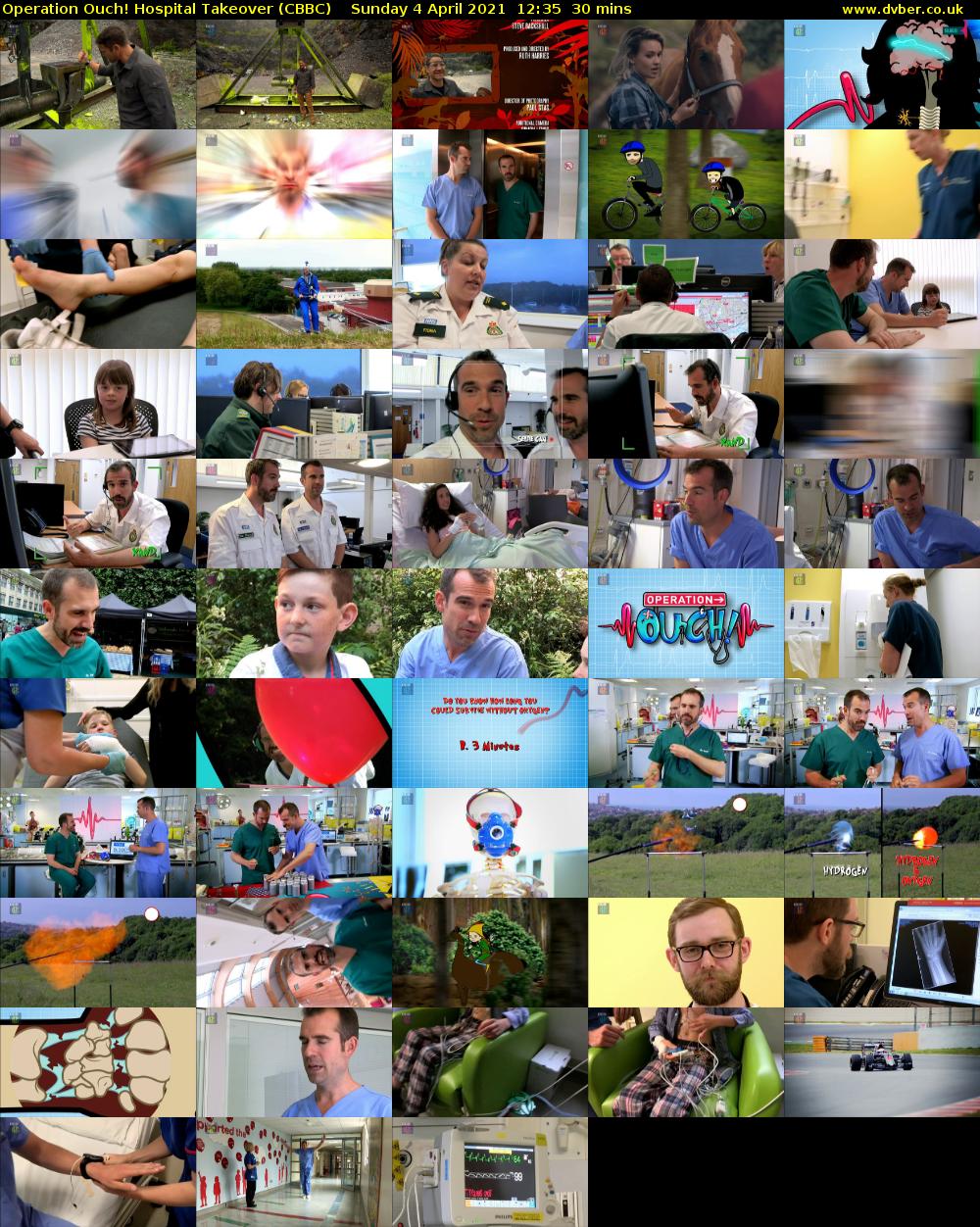 Operation Ouch! Hospital Takeover (CBBC) Sunday 4 April 2021 12:35 - 13:05