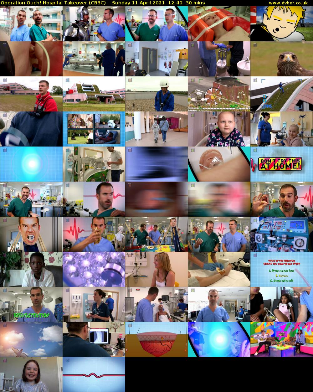 Operation Ouch! Hospital Takeover (CBBC) Sunday 11 April 2021 12:40 - 13:10