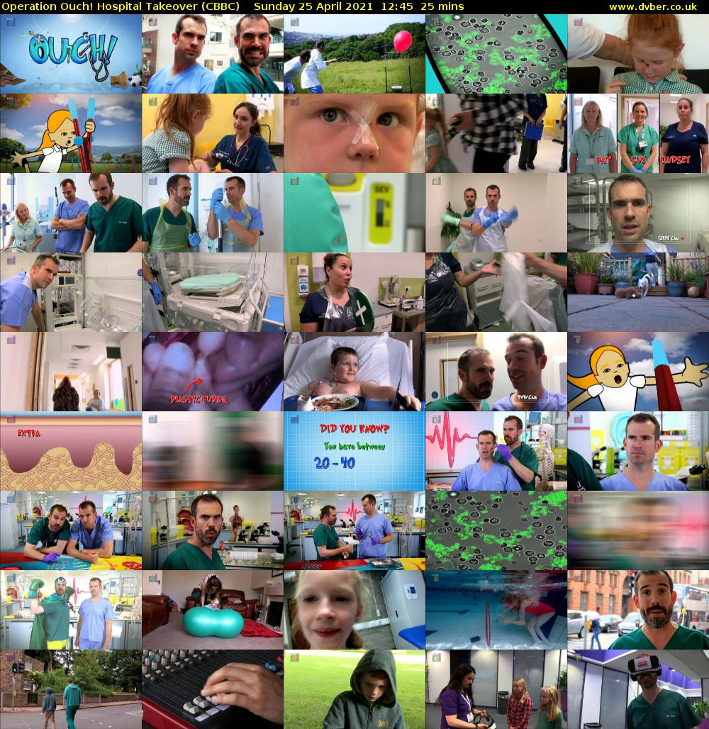 Operation Ouch! Hospital Takeover (CBBC) Sunday 25 April 2021 12:45 - 13:10