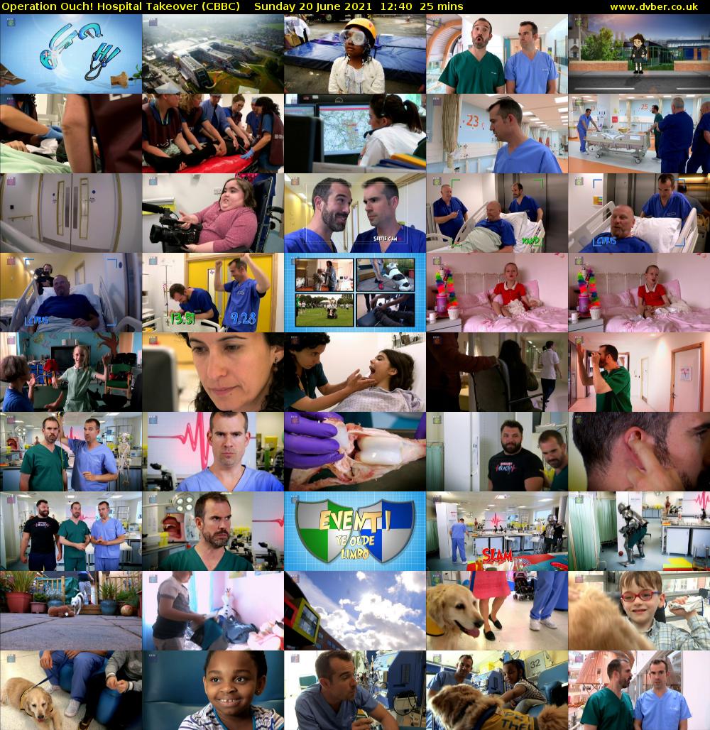 Operation Ouch! Hospital Takeover (CBBC) Sunday 20 June 2021 12:40 - 13:05