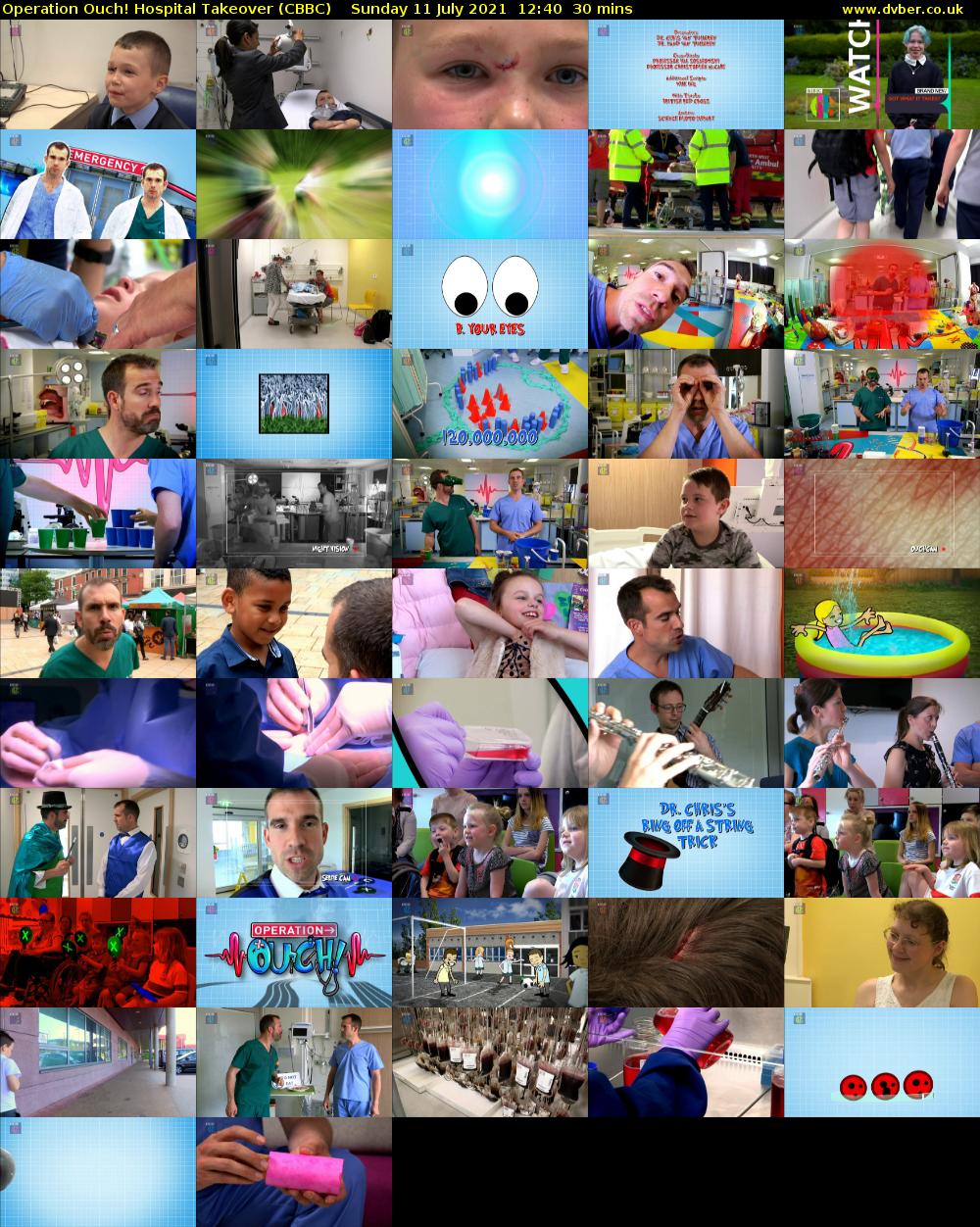 Operation Ouch! Hospital Takeover (CBBC) Sunday 11 July 2021 12:40 - 13:10