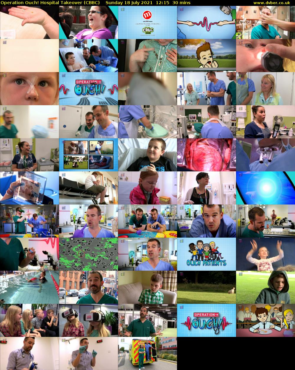 Operation Ouch! Hospital Takeover (CBBC) Sunday 18 July 2021 12:15 - 12:45