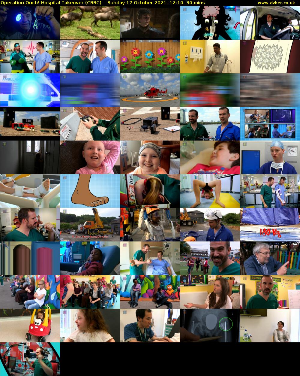 Operation Ouch! Hospital Takeover (CBBC) Sunday 17 October 2021 12:10 - 12:40
