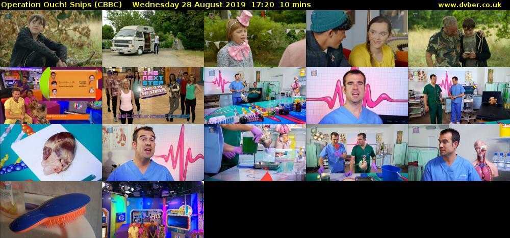 Operation Ouch! Snips (CBBC) Wednesday 28 August 2019 17:20 - 17:30
