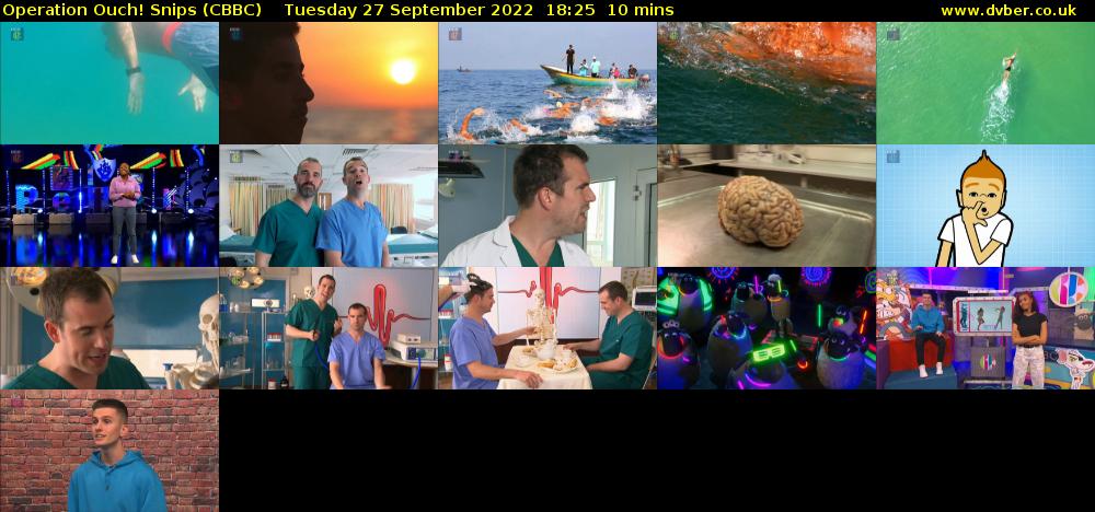 Operation Ouch! Snips (CBBC) Tuesday 27 September 2022 18:25 - 18:35