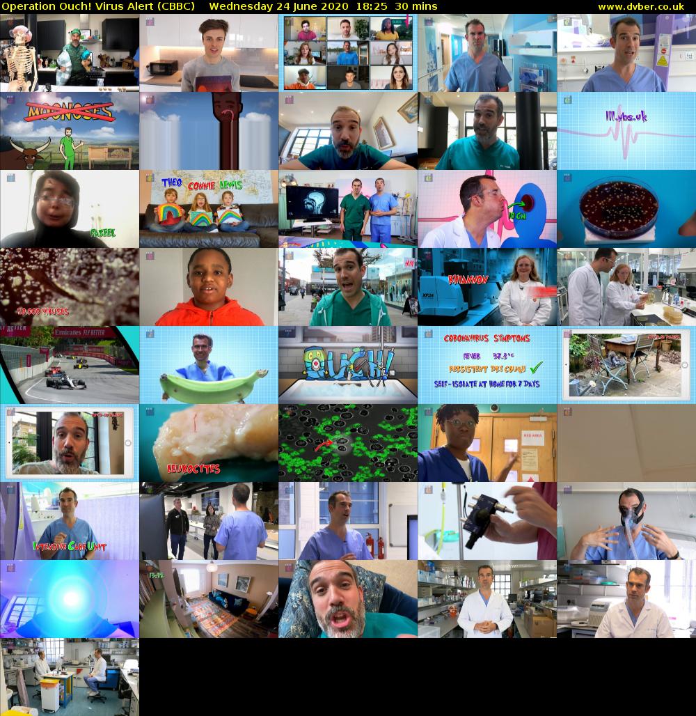 Operation Ouch! Virus Alert (CBBC) Wednesday 24 June 2020 18:25 - 18:55