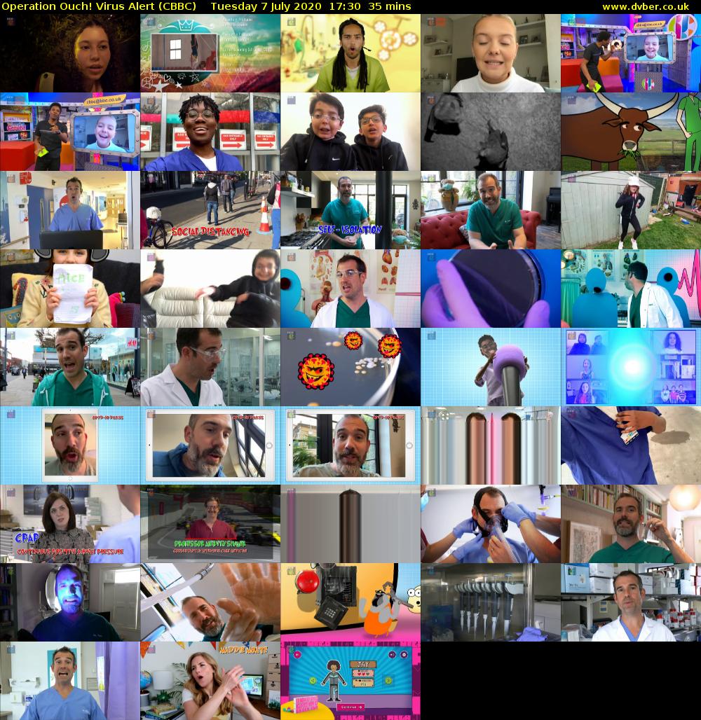 Operation Ouch! Virus Alert (CBBC) Tuesday 7 July 2020 17:30 - 18:05