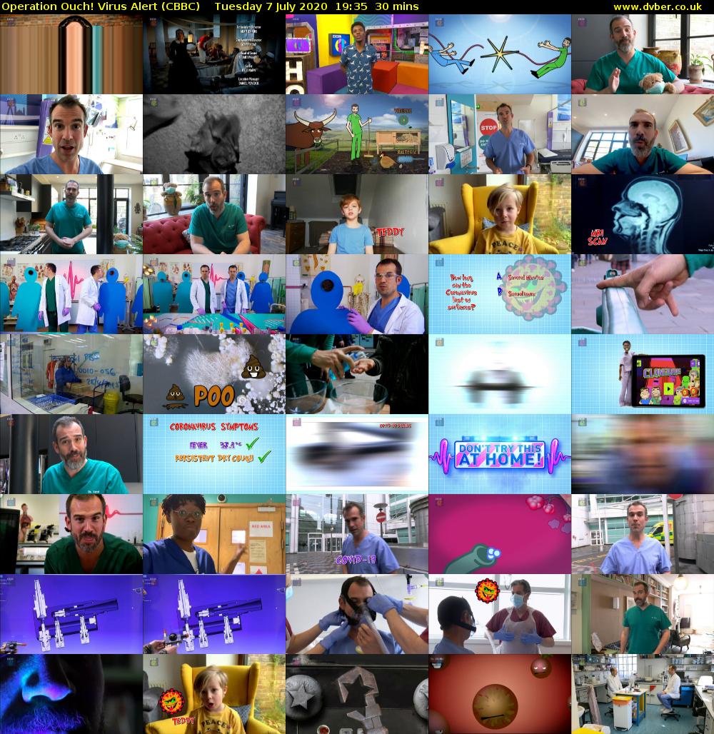 Operation Ouch! Virus Alert (CBBC) Tuesday 7 July 2020 19:35 - 20:05