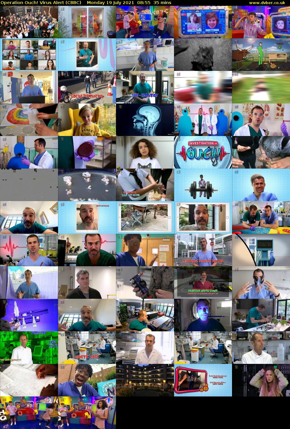 Operation Ouch! Virus Alert (CBBC) Monday 19 July 2021 08:55 - 09:30