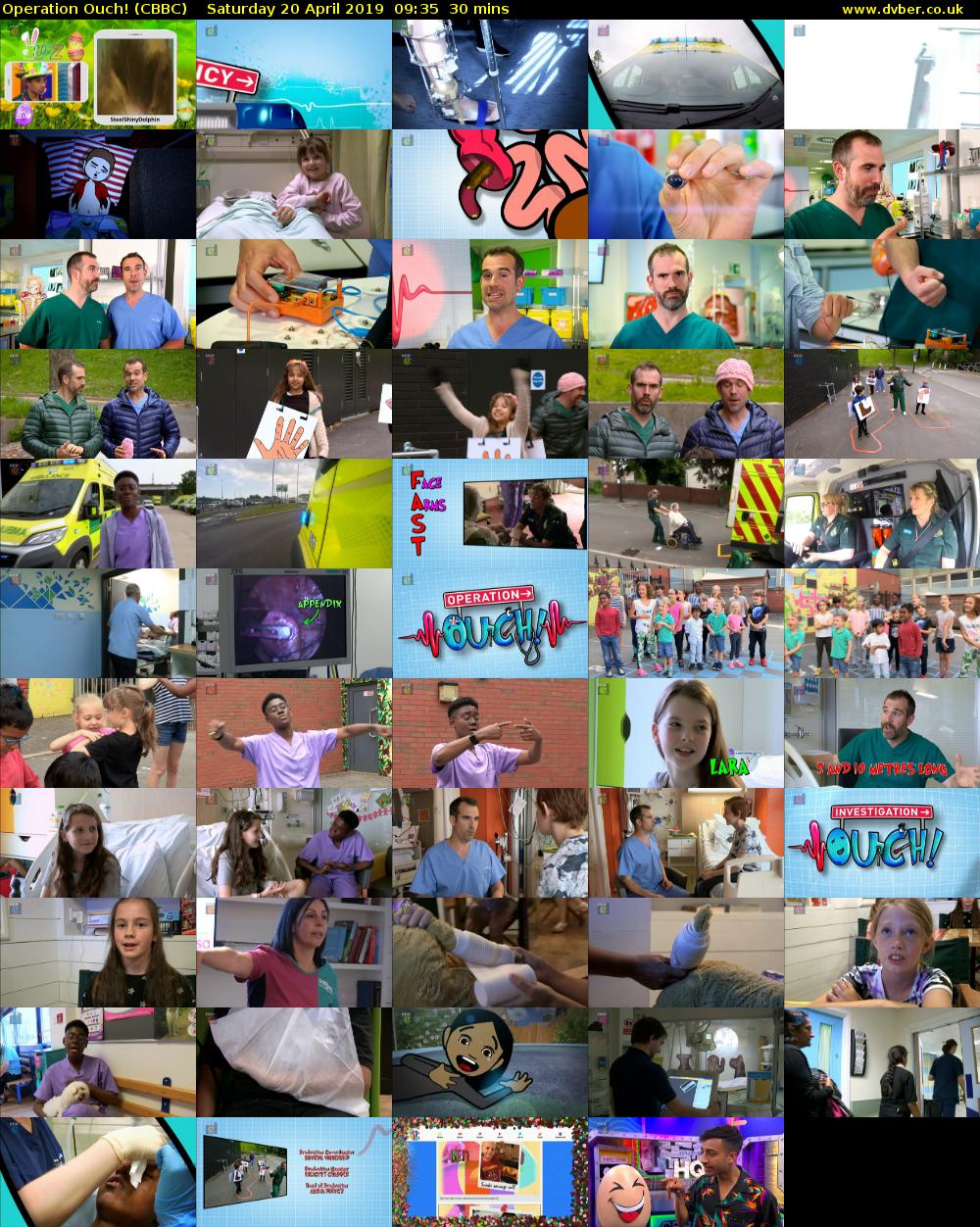 Operation Ouch! (CBBC) Saturday 20 April 2019 09:35 - 10:05
