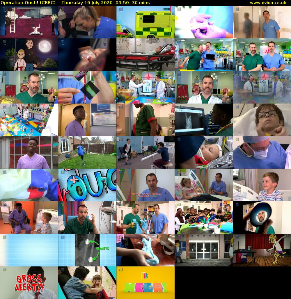 Operation Ouch! (CBBC) Thursday 16 July 2020 09:50 - 10:20