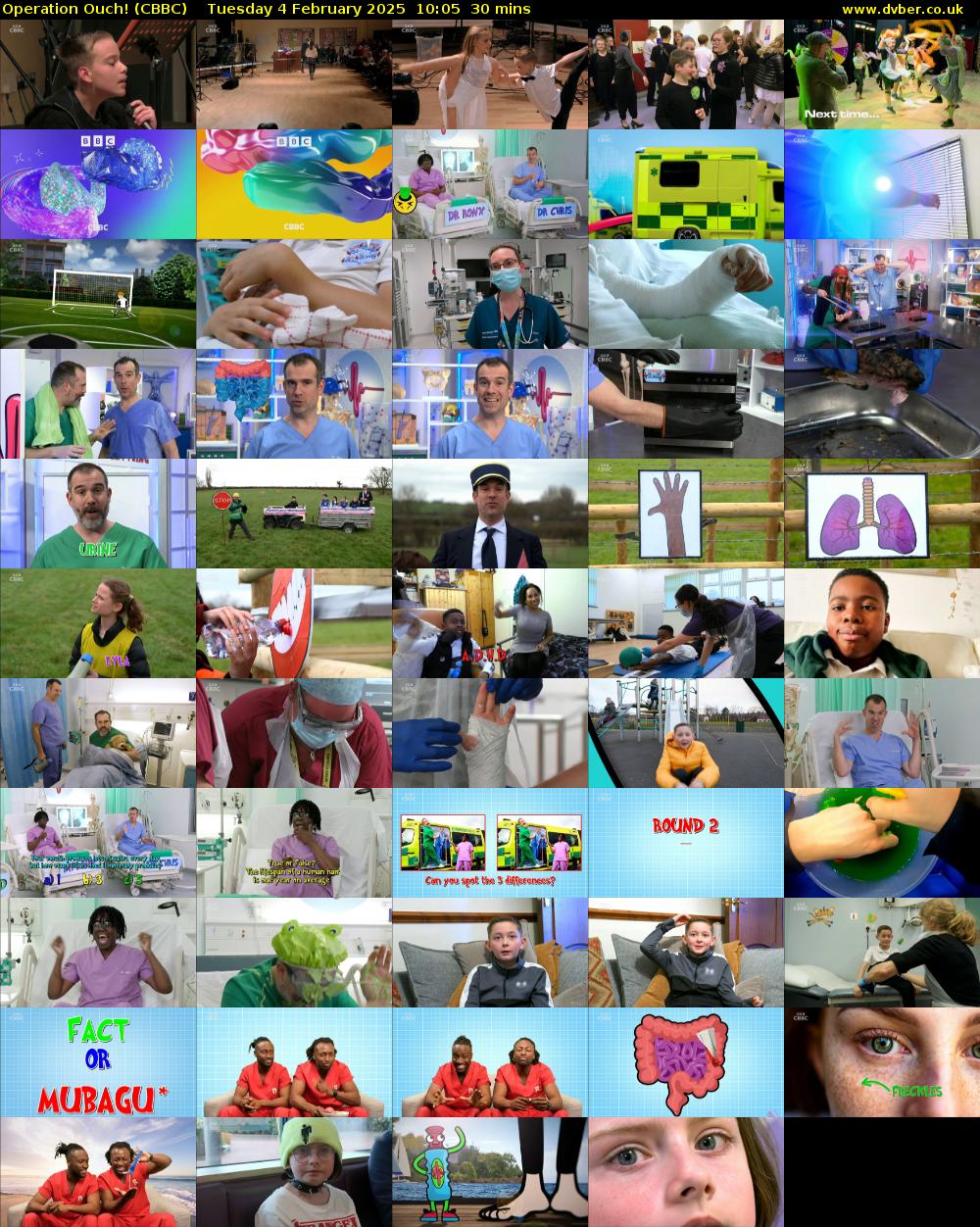 Operation Ouch! (CBBC) Tuesday 4 February 2025 10:05 - 10:35