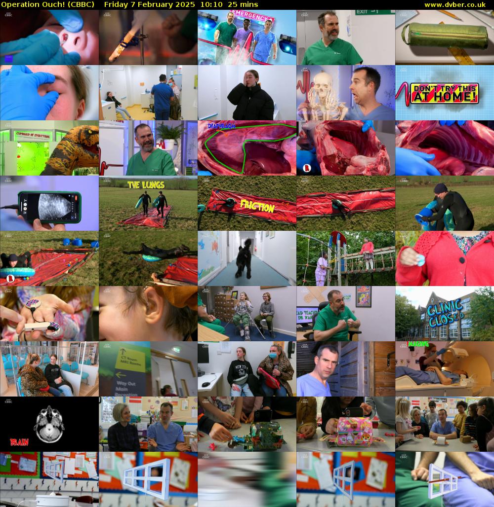 Operation Ouch! (CBBC) Friday 7 February 2025 10:10 - 10:35