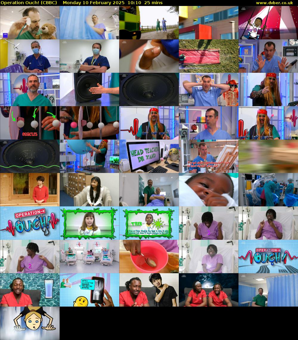 Operation Ouch! (CBBC) Monday 10 February 2025 10:10 - 10:35