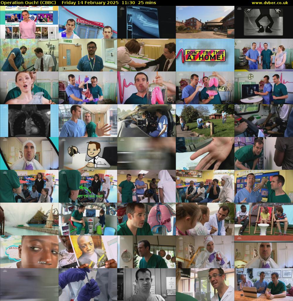 Operation Ouch! (CBBC) Friday 14 February 2025 11:30 - 11:55