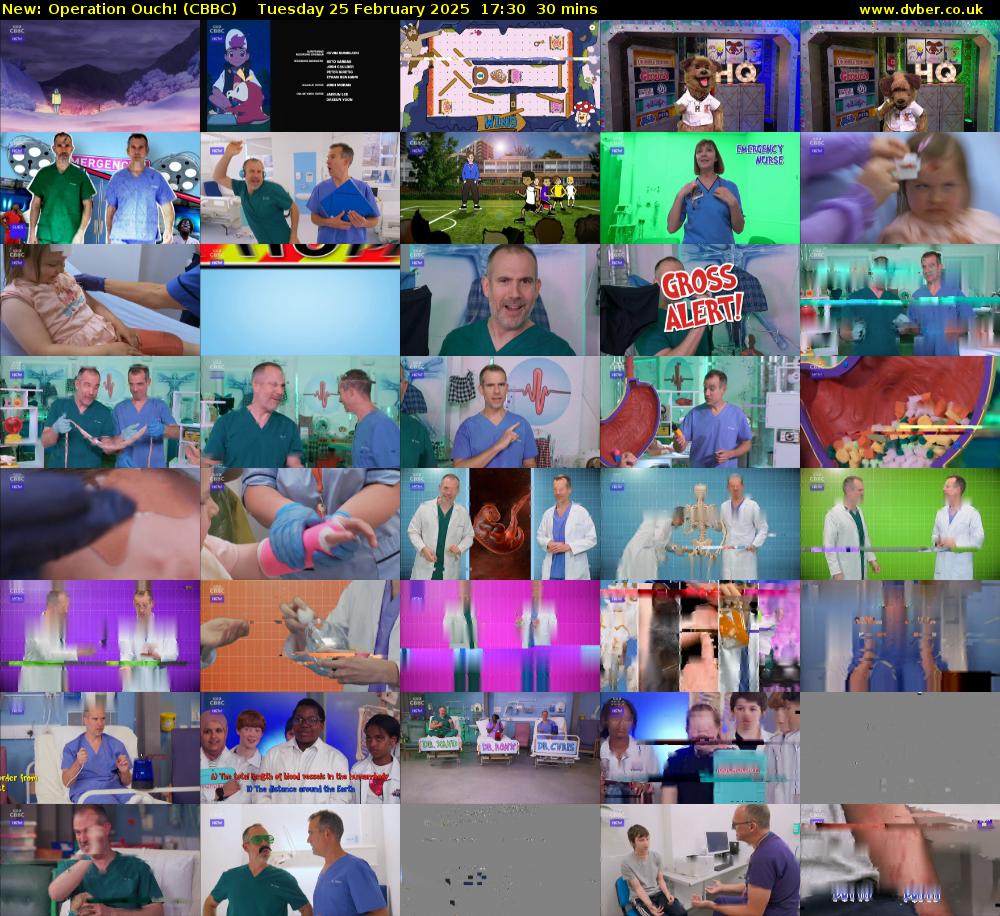 Operation Ouch! (CBBC) Tuesday 25 February 2025 17:30 - 18:00