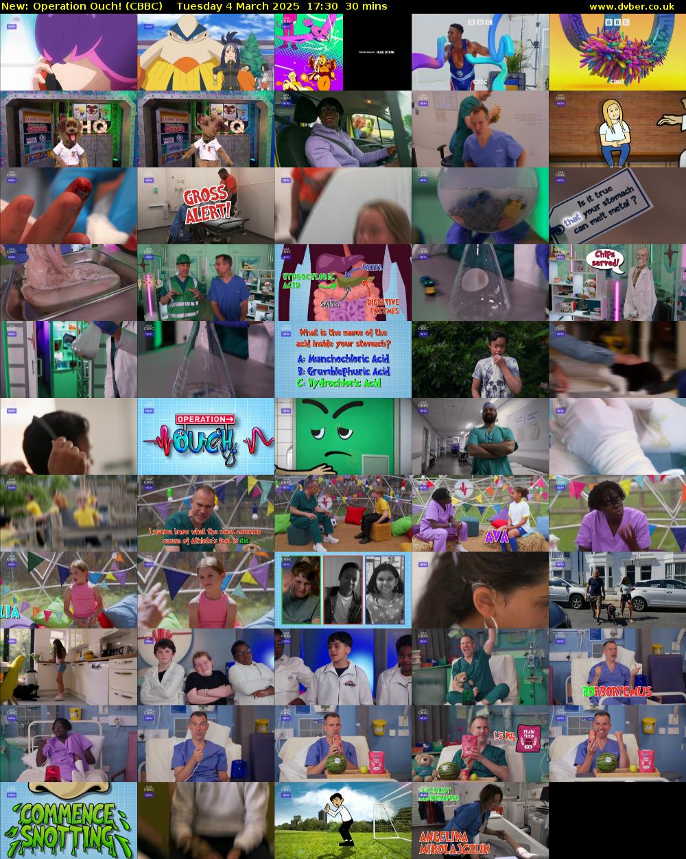 Operation Ouch! (CBBC) Tuesday 4 March 2025 17:30 - 18:00