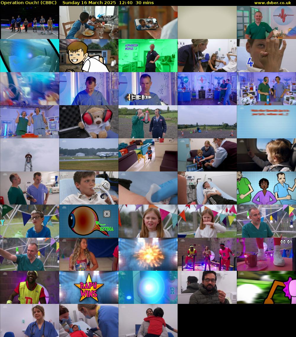 Operation Ouch! (CBBC) Sunday 16 March 2025 12:40 - 13:10