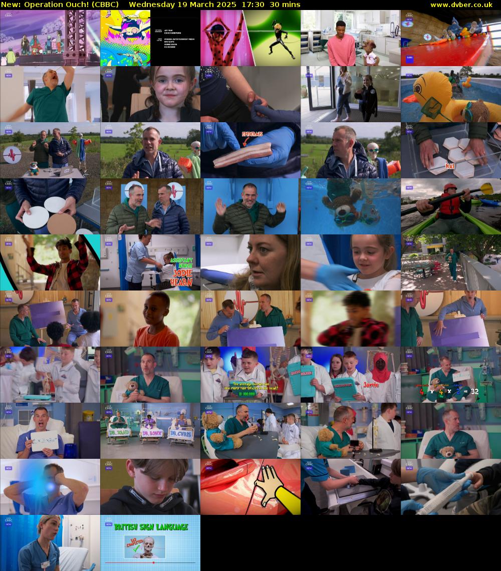 Operation Ouch! (CBBC) Wednesday 19 March 2025 17:30 - 18:00