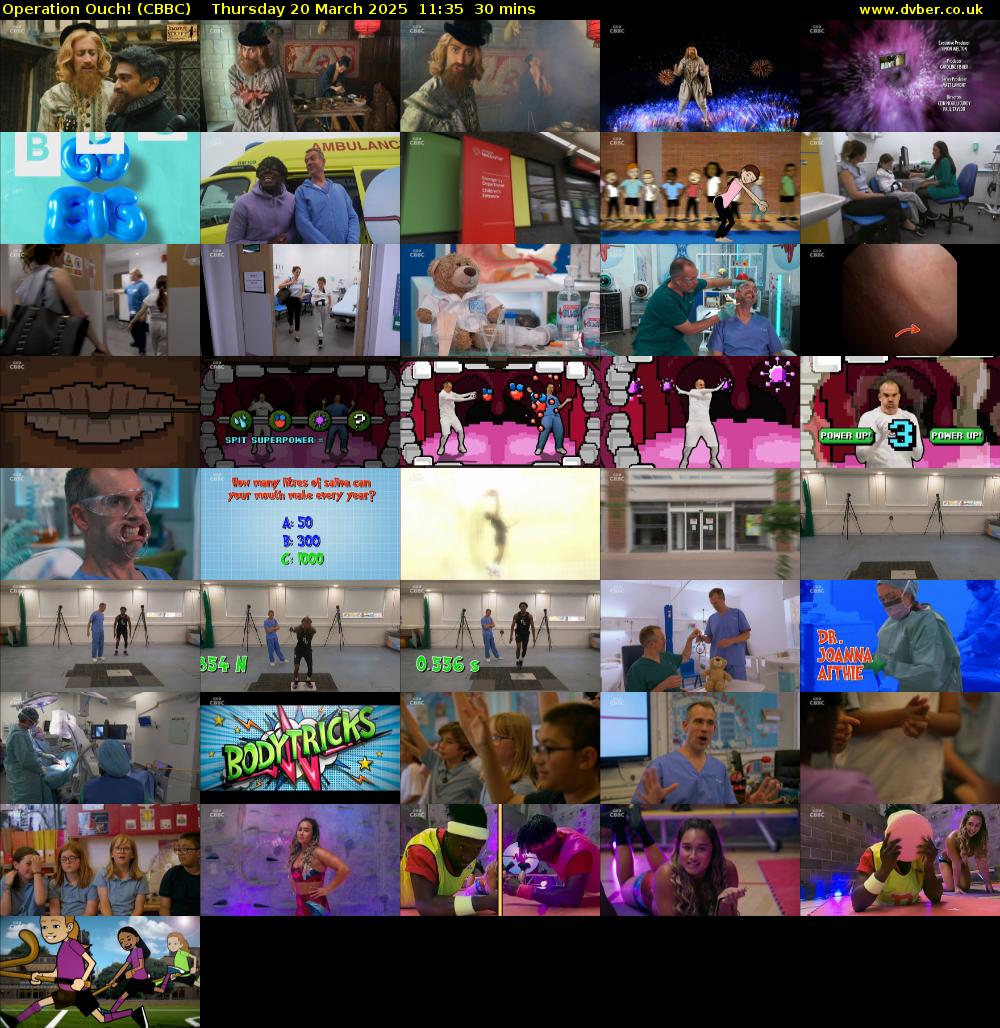 Operation Ouch! (CBBC) Thursday 20 March 2025 11:35 - 12:05