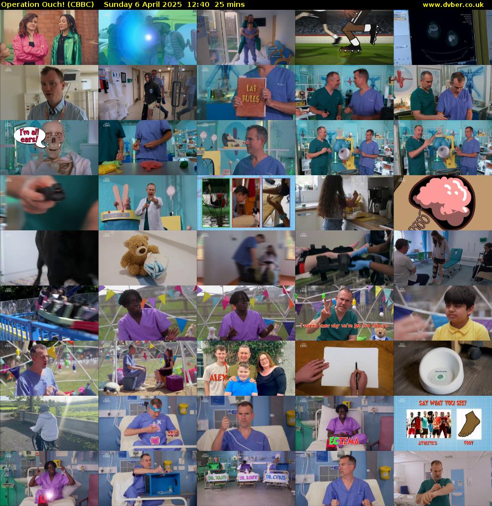 Operation Ouch! (CBBC) Sunday 6 April 2025 12:40 - 13:05