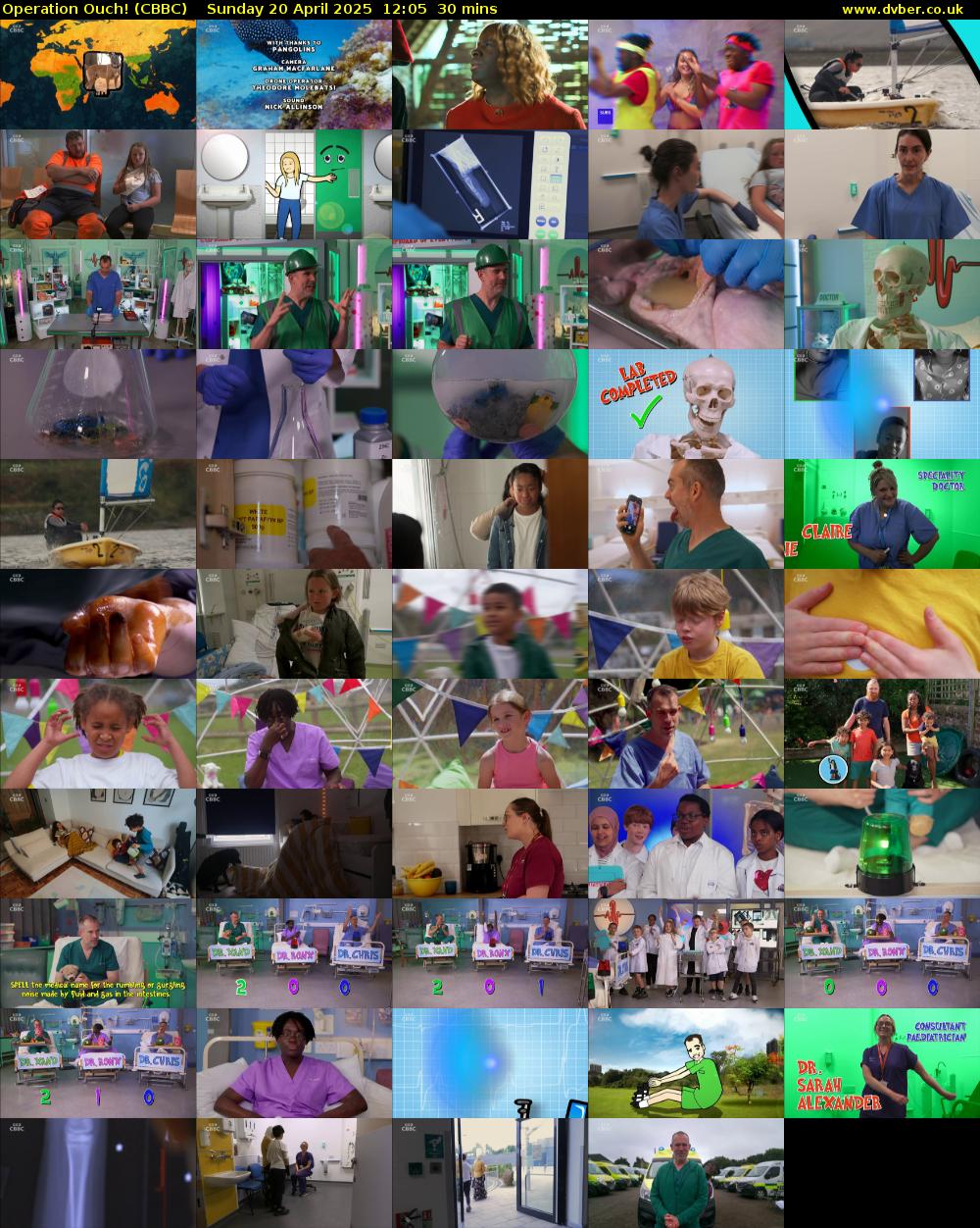 Operation Ouch! (CBBC) Sunday 20 April 2025 12:05 - 12:35