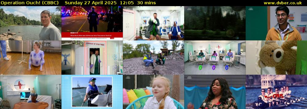 Operation Ouch! (CBBC) Sunday 27 April 2025 12:05 - 12:35