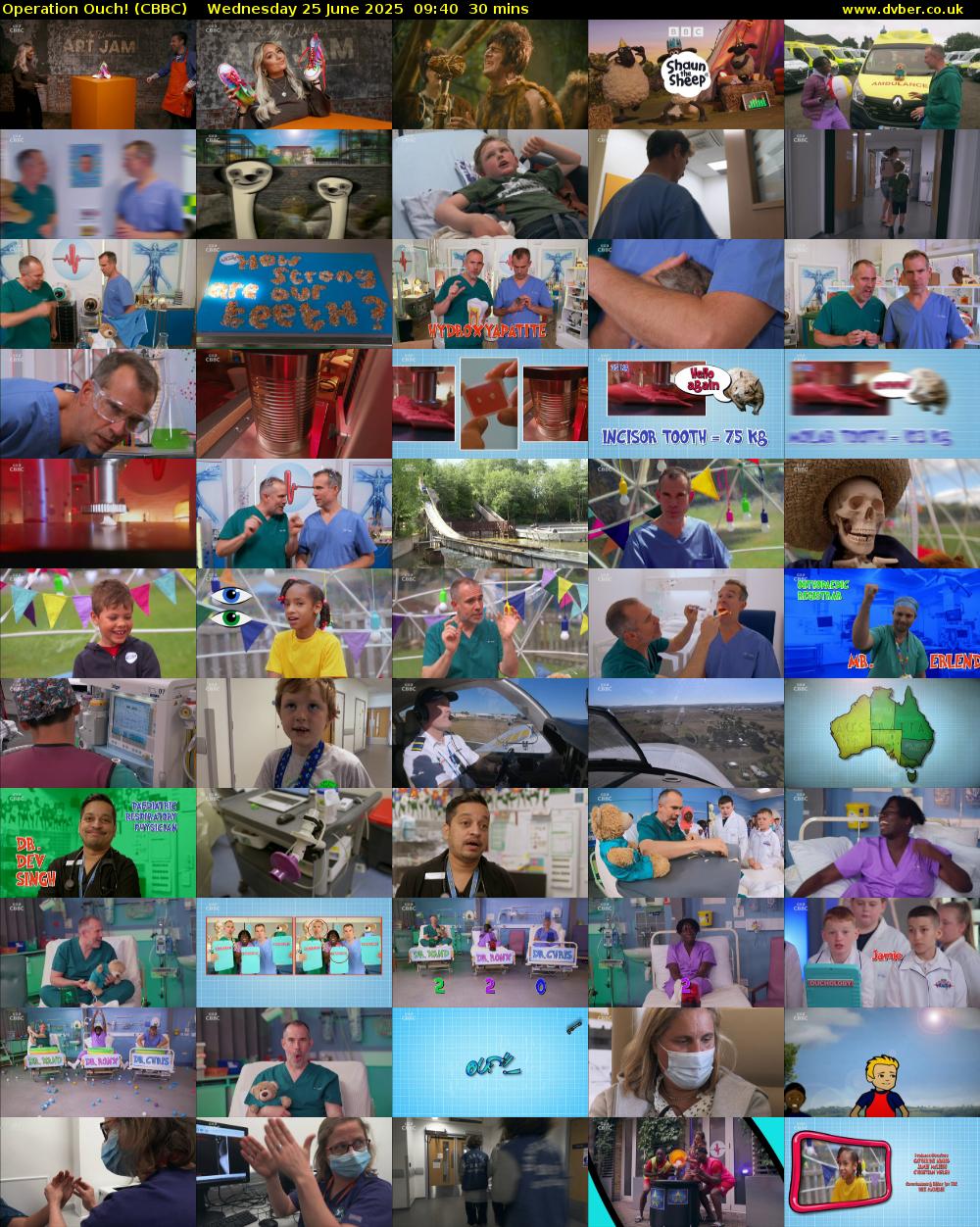 Operation Ouch! (CBBC) Wednesday 25 June 2025 09:40 - 10:10