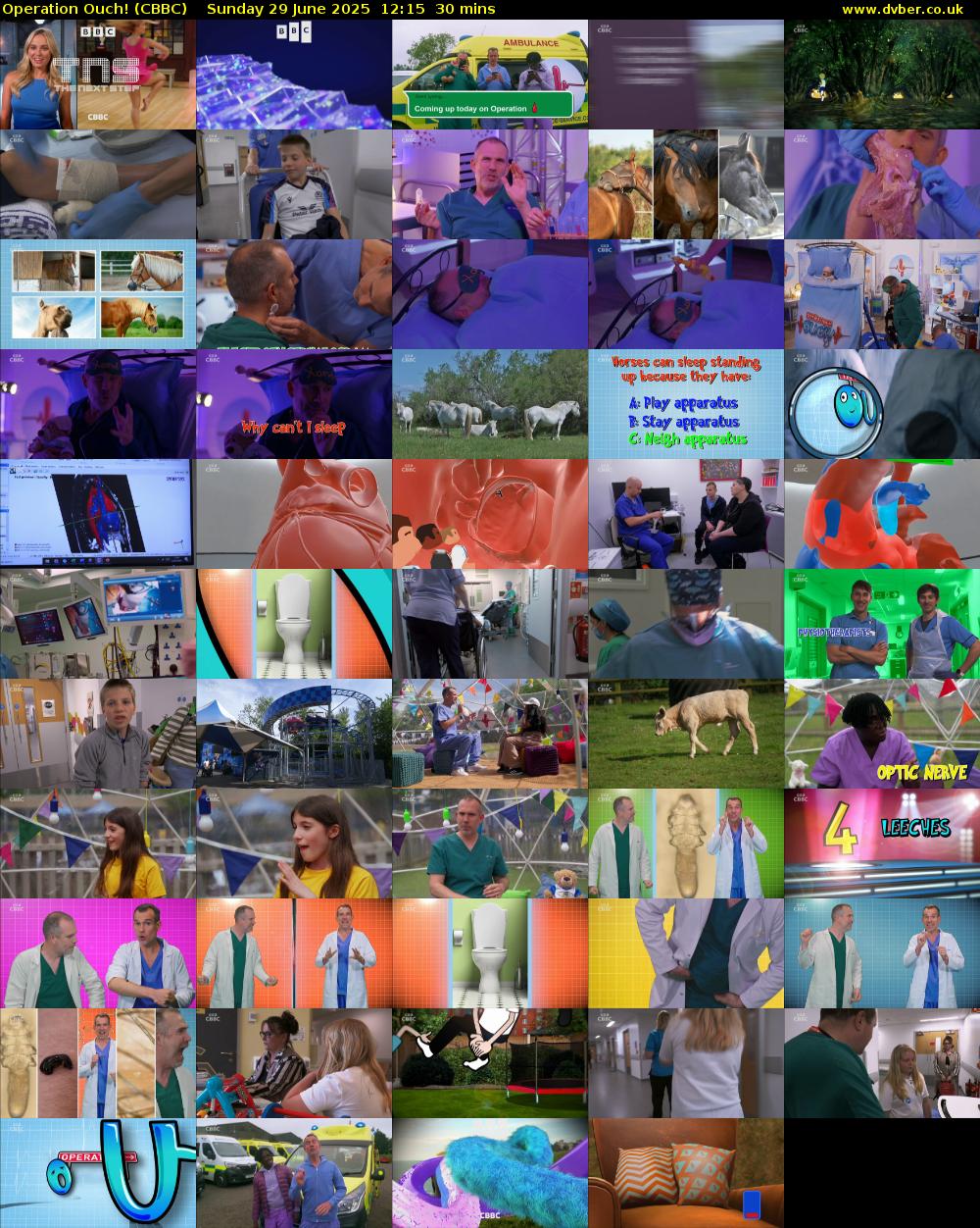 Operation Ouch! (CBBC) Sunday 29 June 2025 12:15 - 12:45