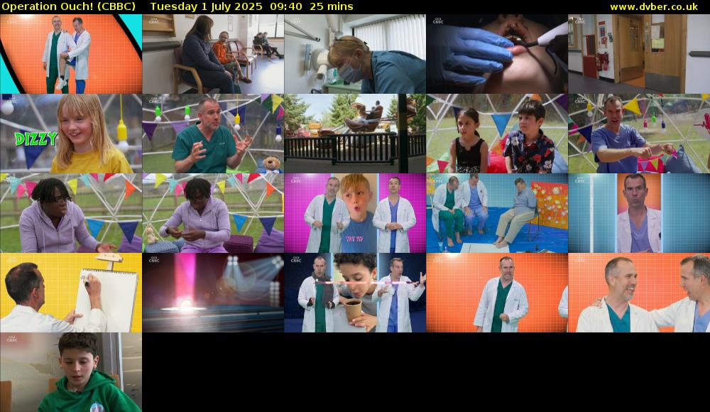 Operation Ouch! (CBBC) Tuesday 1 July 2025 09:40 - 10:05