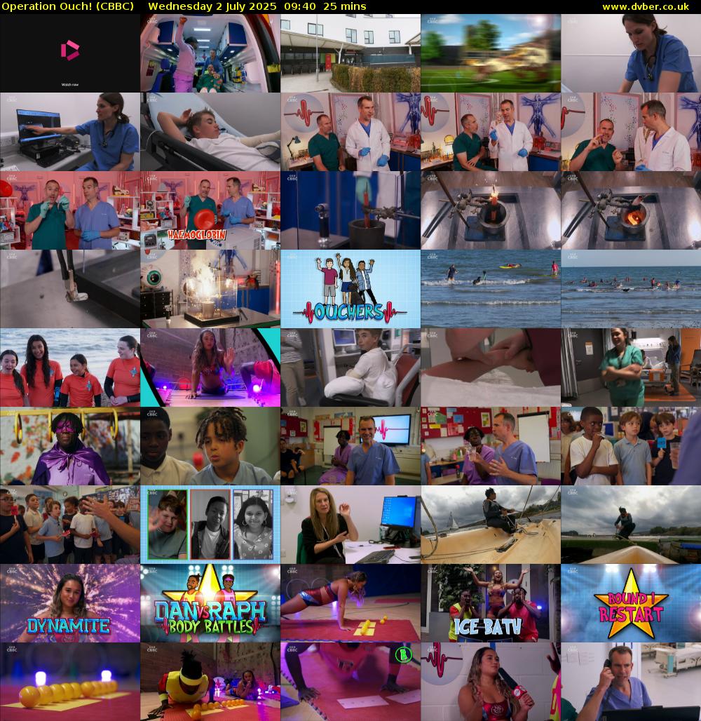 Operation Ouch! (CBBC) Wednesday 2 July 2025 09:40 - 10:05