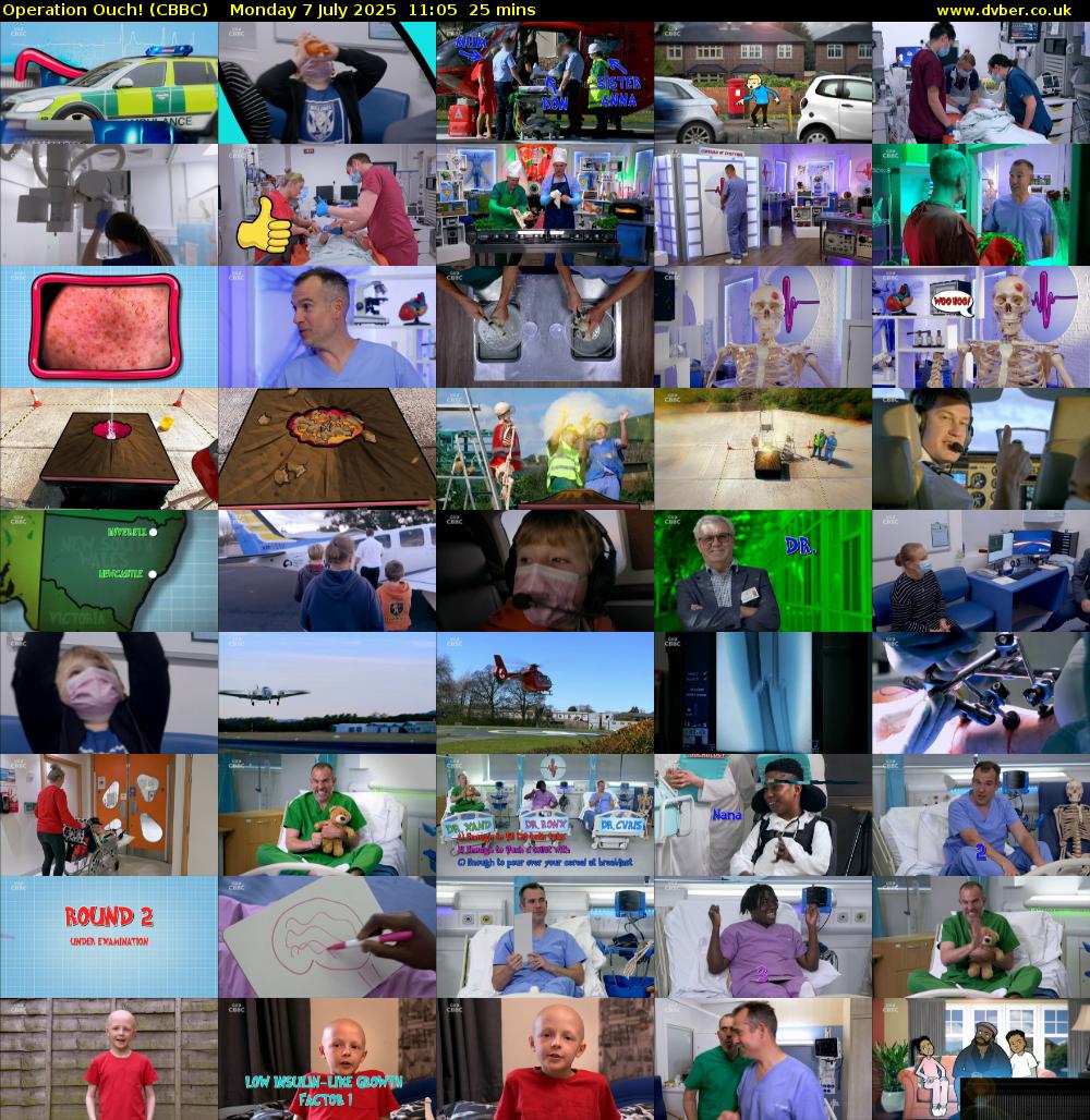 Operation Ouch! (CBBC) Monday 7 July 2025 11:05 - 11:30