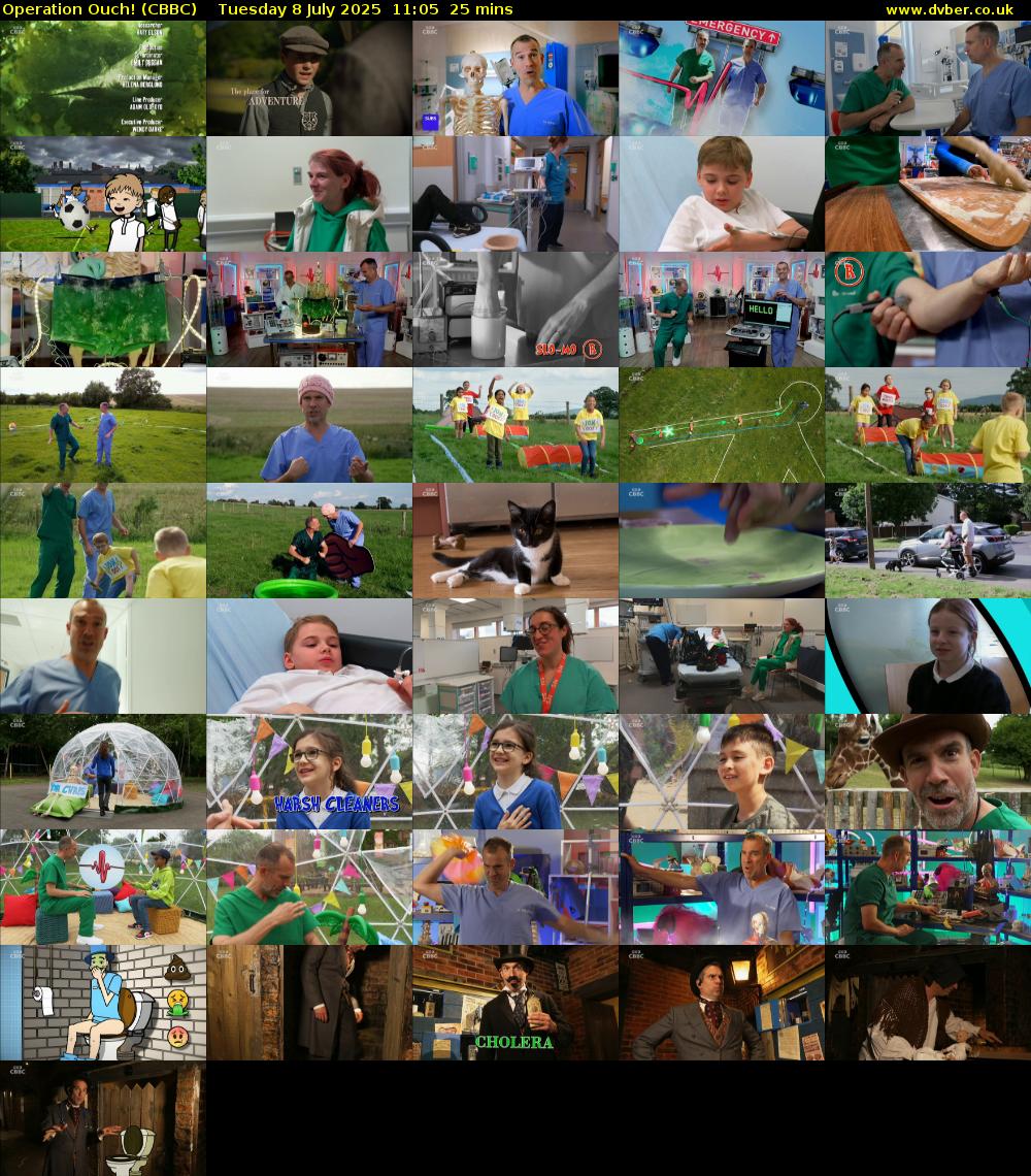 Operation Ouch! (CBBC) Tuesday 8 July 2025 11:05 - 11:30