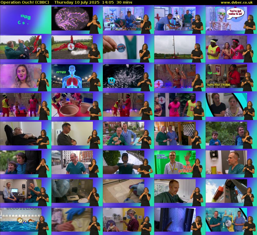 Operation Ouch! (CBBC) Thursday 10 July 2025 14:05 - 14:35