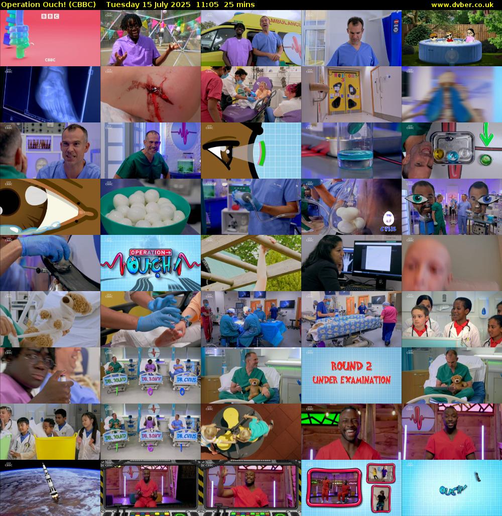 Operation Ouch! (CBBC) Tuesday 15 July 2025 11:05 - 11:30