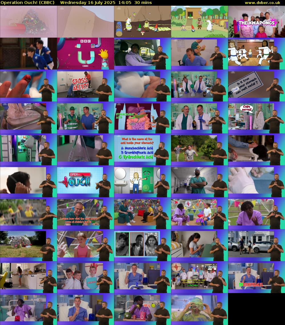 Operation Ouch! (CBBC) Wednesday 16 July 2025 14:05 - 14:35
