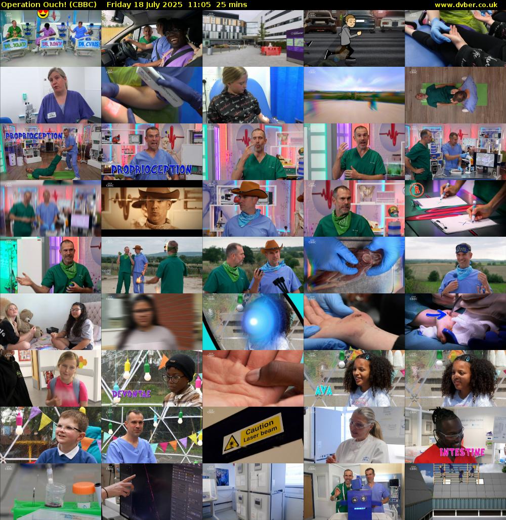 Operation Ouch! (CBBC) Friday 18 July 2025 11:05 - 11:30