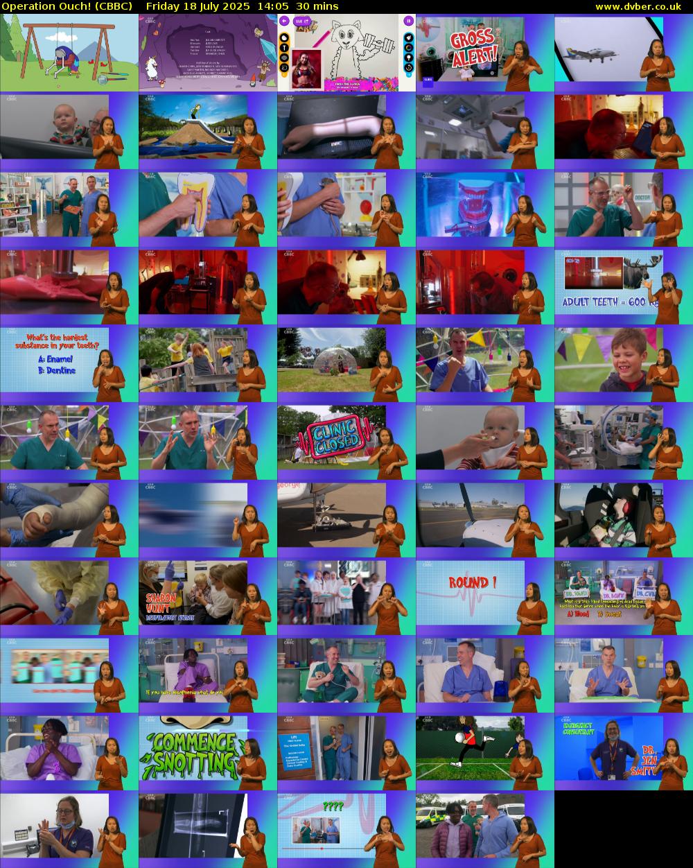 Operation Ouch! (CBBC) Friday 18 July 2025 14:05 - 14:35
