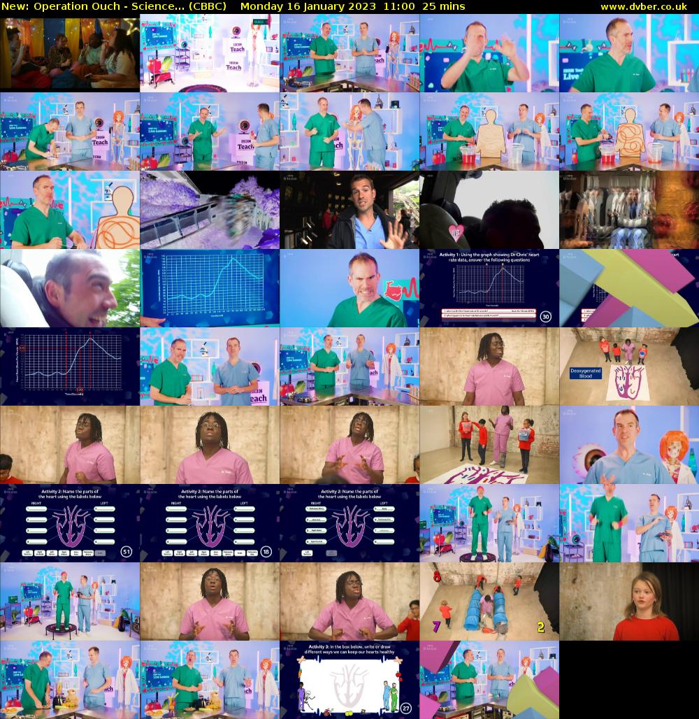 Operation Ouch - Science... (CBBC) Monday 16 January 2023 11:00 - 11:25