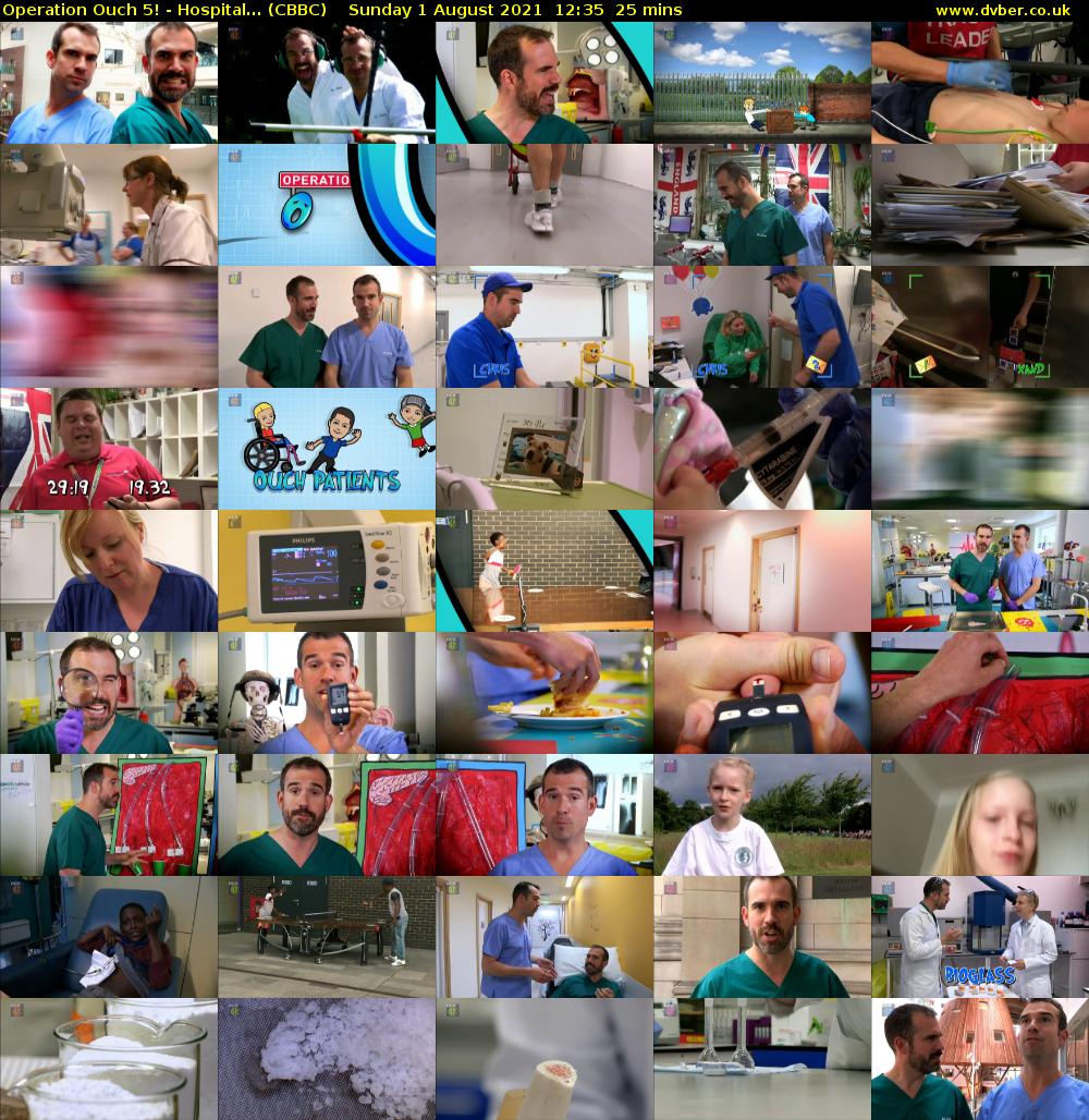 Operation Ouch 5! - Hospital... (CBBC) Sunday 1 August 2021 12:35 - 13:00