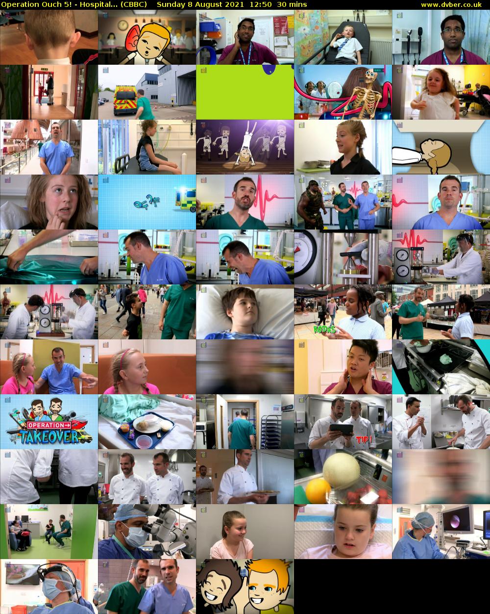 Operation Ouch 5! - Hospital... (CBBC) Sunday 8 August 2021 12:50 - 13:20