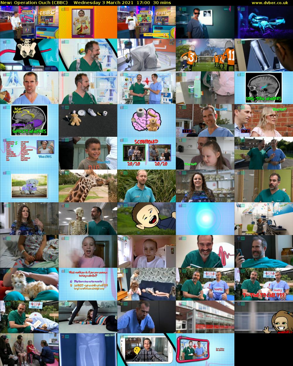 Operation Ouch (CBBC) Wednesday 3 March 2021 17:00 - 17:30