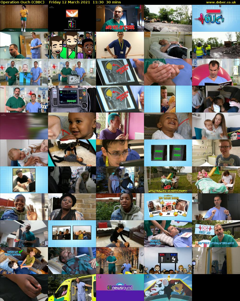Operation Ouch (CBBC) Friday 12 March 2021 11:30 - 12:00