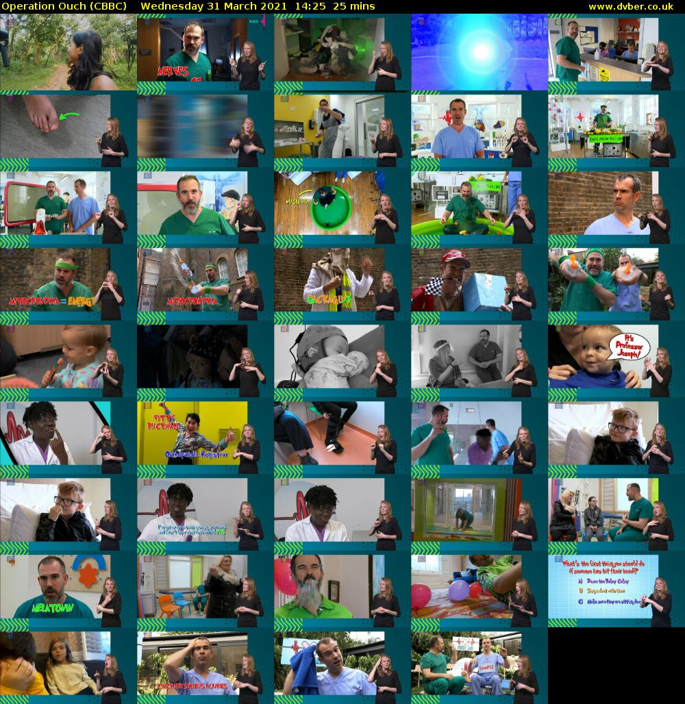 Operation Ouch (CBBC) Wednesday 31 March 2021 14:25 - 14:50
