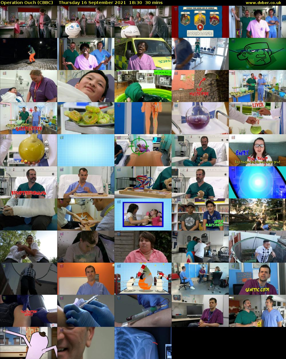 Operation Ouch (CBBC) Thursday 16 September 2021 18:30 - 19:00
