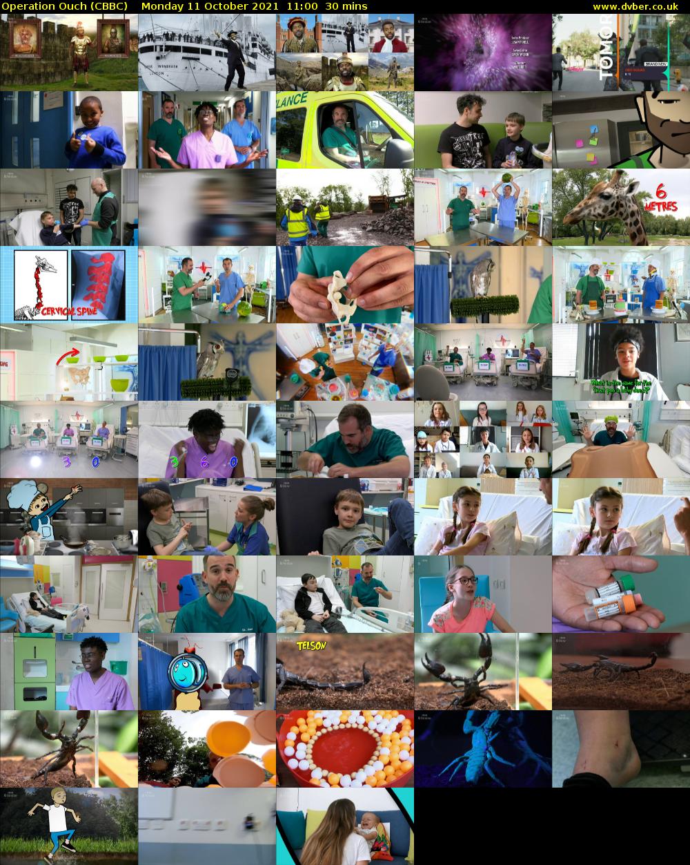 Operation Ouch (CBBC) Monday 11 October 2021 11:00 - 11:30