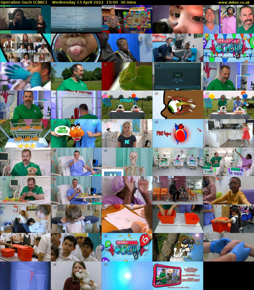 Operation Ouch (CBBC) Wednesday 13 April 2022 15:00 - 15:30