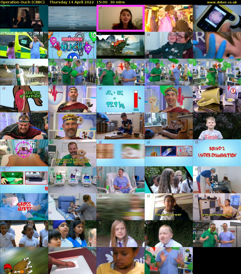Operation Ouch (CBBC) Thursday 14 April 2022 15:00 - 15:30